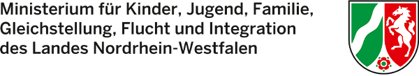 Logo des Ministeriums für Kinder, Jugend, Familie, Gleichstellung, Flucht und Integration des Landes Nordrhein-Westfalen